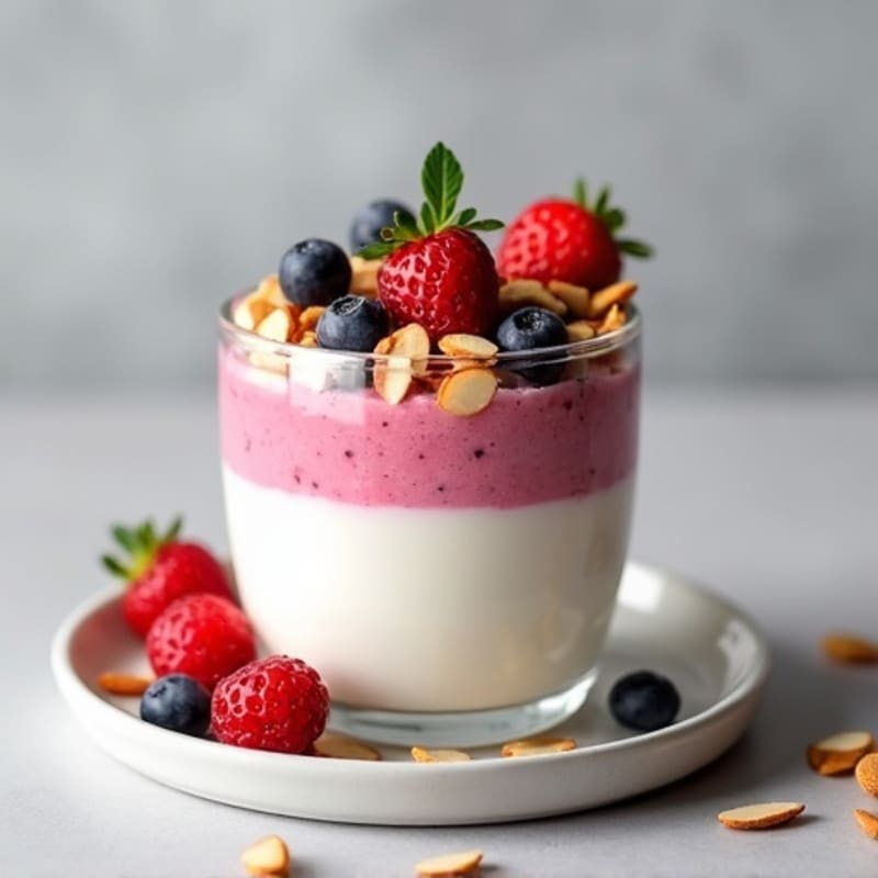 Greek Yogurt Protein Parfait with Mixed Berries