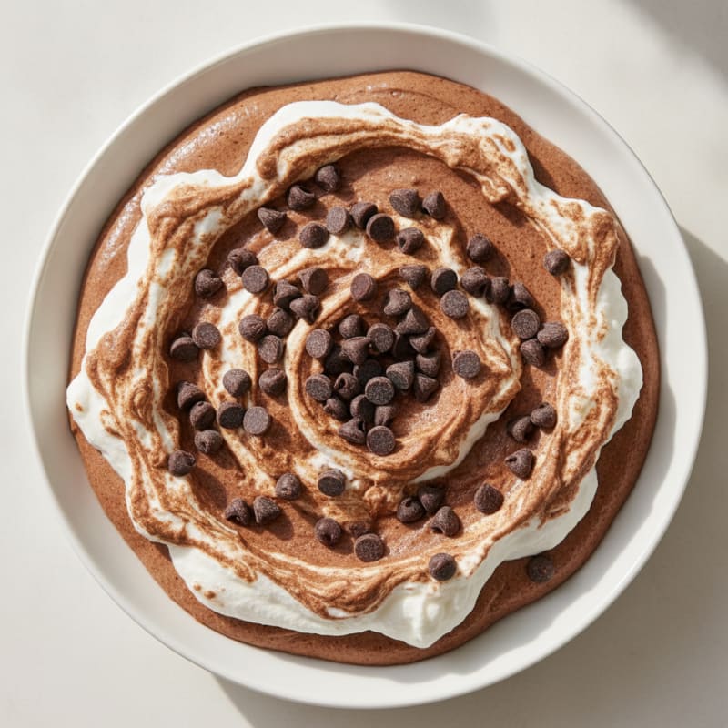 Chocolate Protein Mousse with Egg White Whip