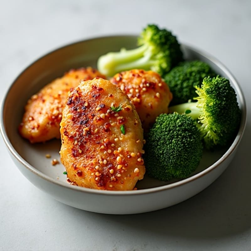 Crispy Baked Sesame-Ginger Chicken with Broccoli
