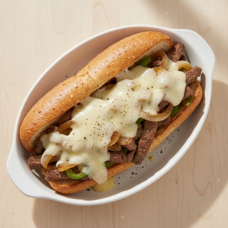 Philly Cheesesteak with Caramelized Onions