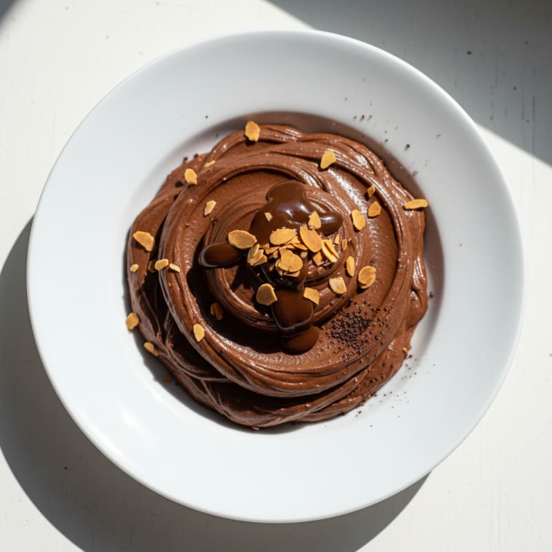 Silky Chocolate Protein Mousse with Almond Butter