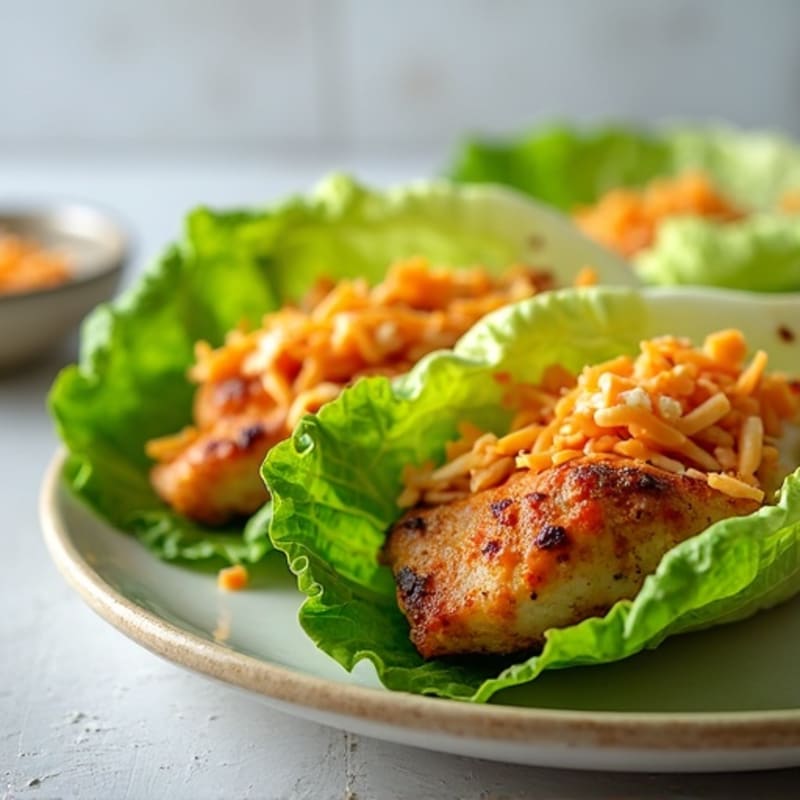 Spicy Buffalo Chicken Ranch Lettuce Wrap