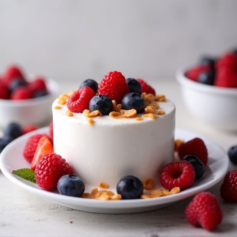 Silky Greek Yogurt Protein Mousse with Berries
