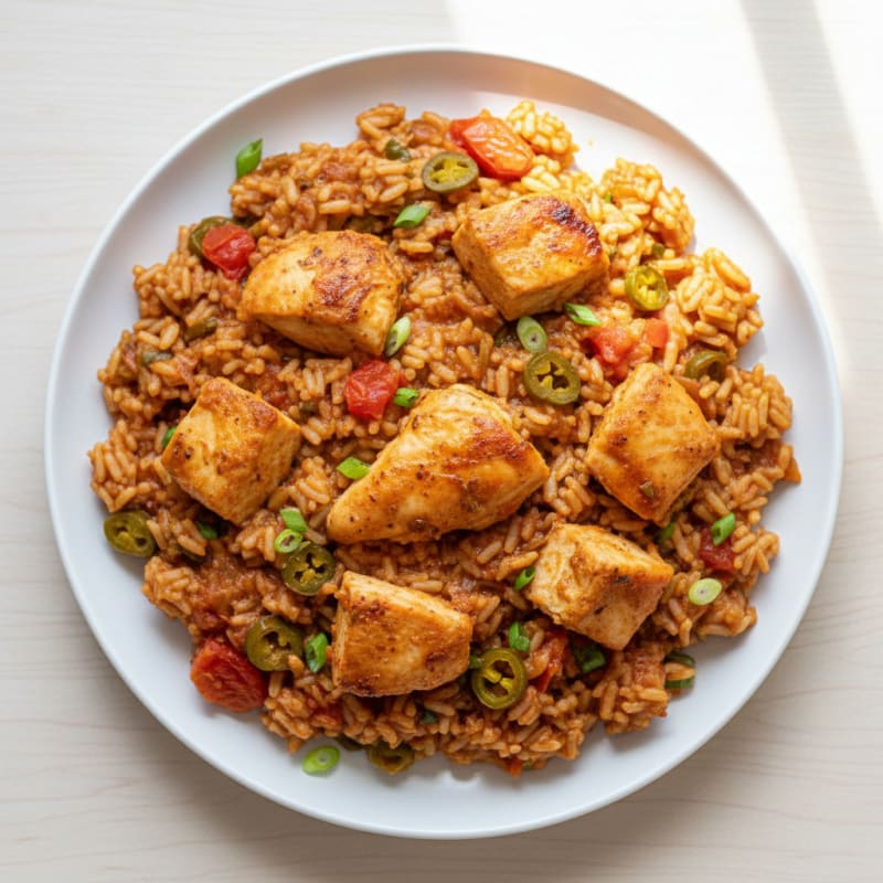 Hatch Chile Chicken and Rice Bake