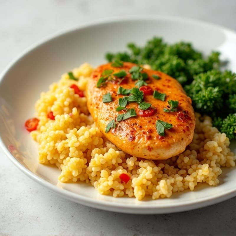 Creamy Coconut Curry Chicken with Cauliflower Rice