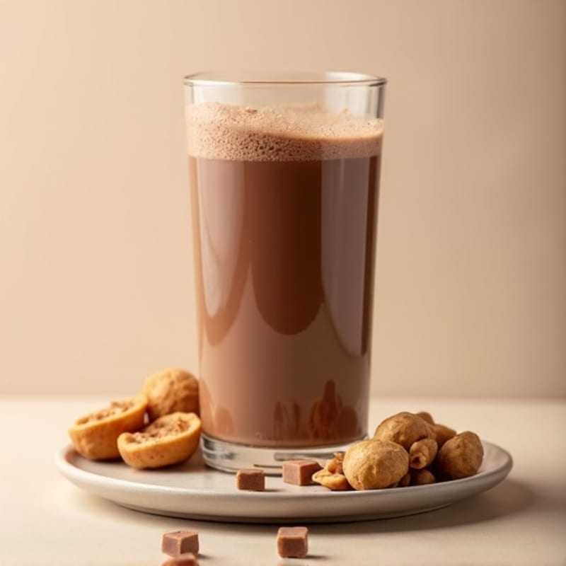 Chocolate Protein Shake with Peanut Butter