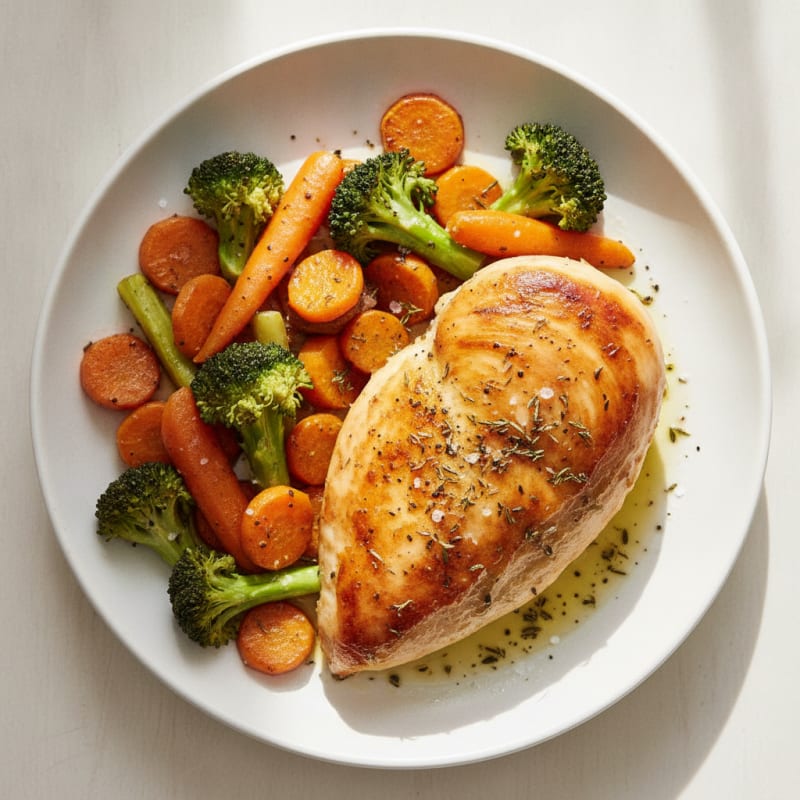 Herb-Roasted Chicken with Roasted Vegetables
