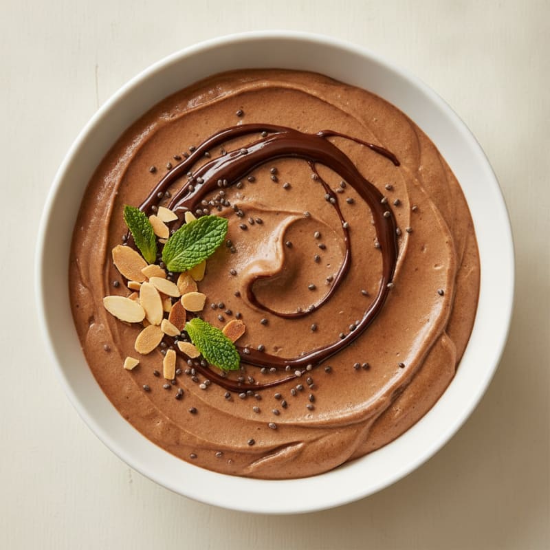 Creamy Tofu Protein Pudding with Cacao and Chia