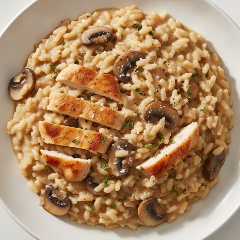 Creamy Parmesan Mushroom Risotto