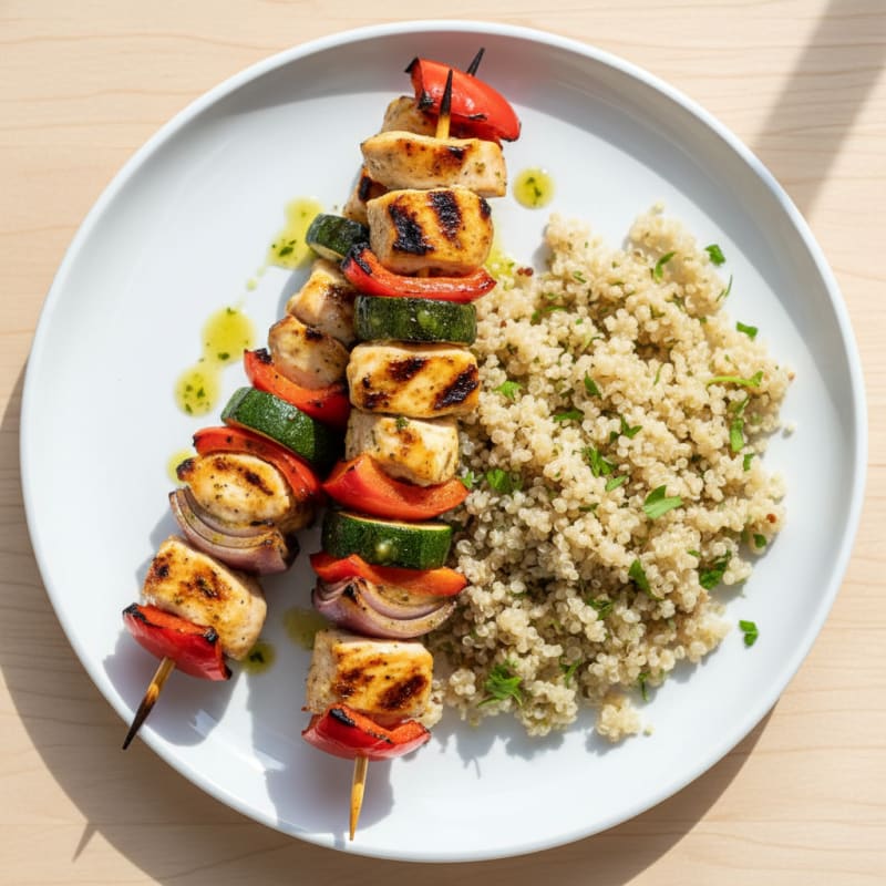 Zesty Grilled Chicken and Veggie Skewers