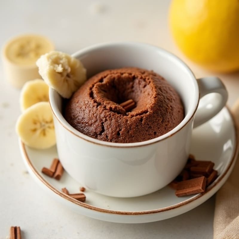 Healthy Banana Chocolate Mug Cake