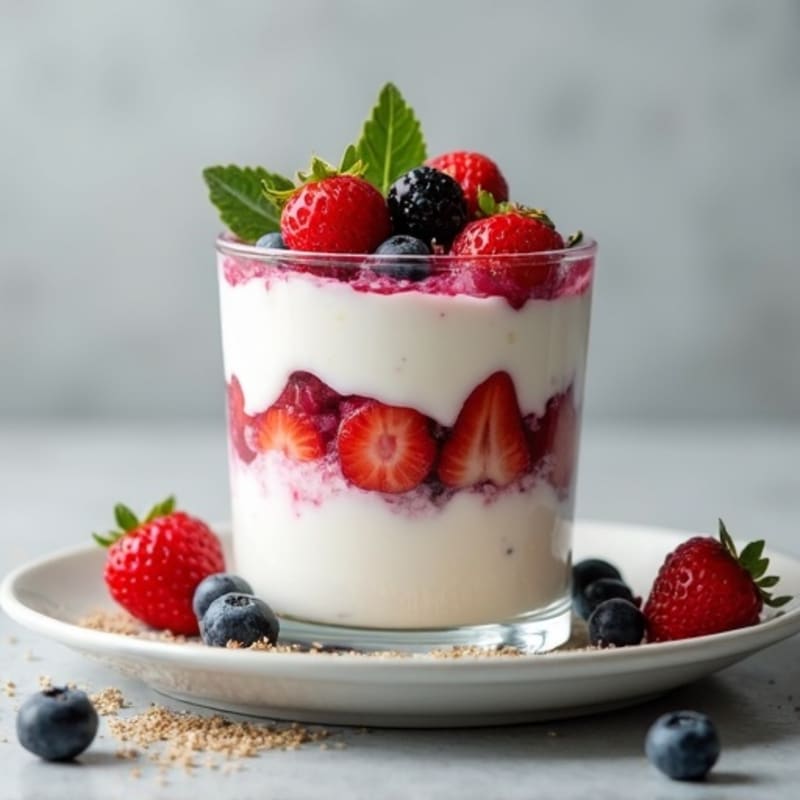 Creamy Greek Yogurt Protein Parfait with Mixed Berries