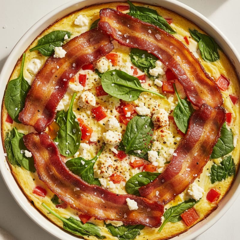 Golden Maple-Glazed Bacon & Egg Bake