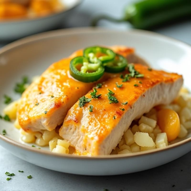 Spicy Jalapeño Creamy Chicken Bake