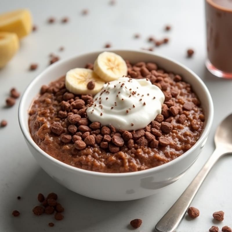 Velvety Chocolate Protein Oatmeal