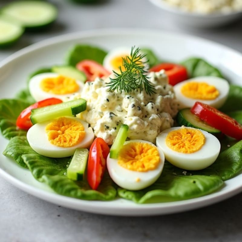 Creamy Dill Egg Salad with Crunchy Vegetables