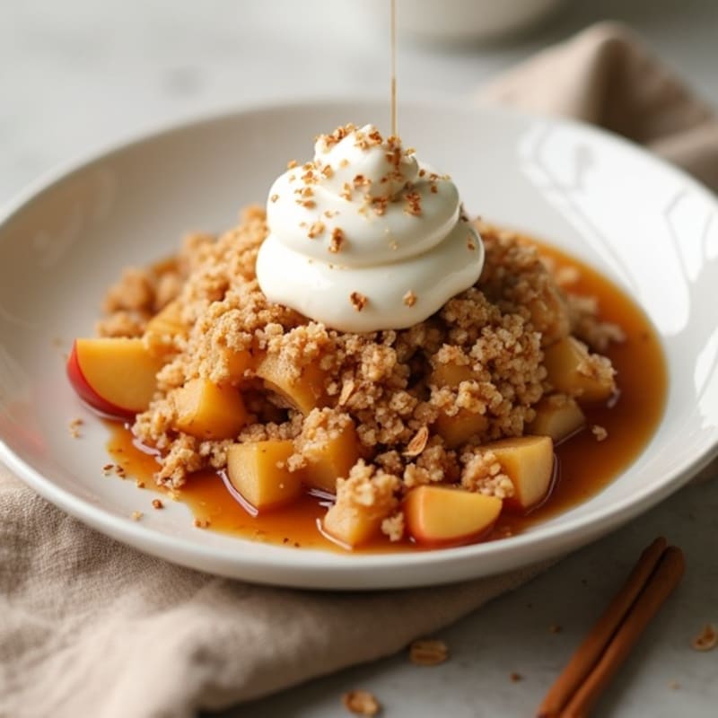 Warm Spiced Apple Crumble with Crispy Oat Topping