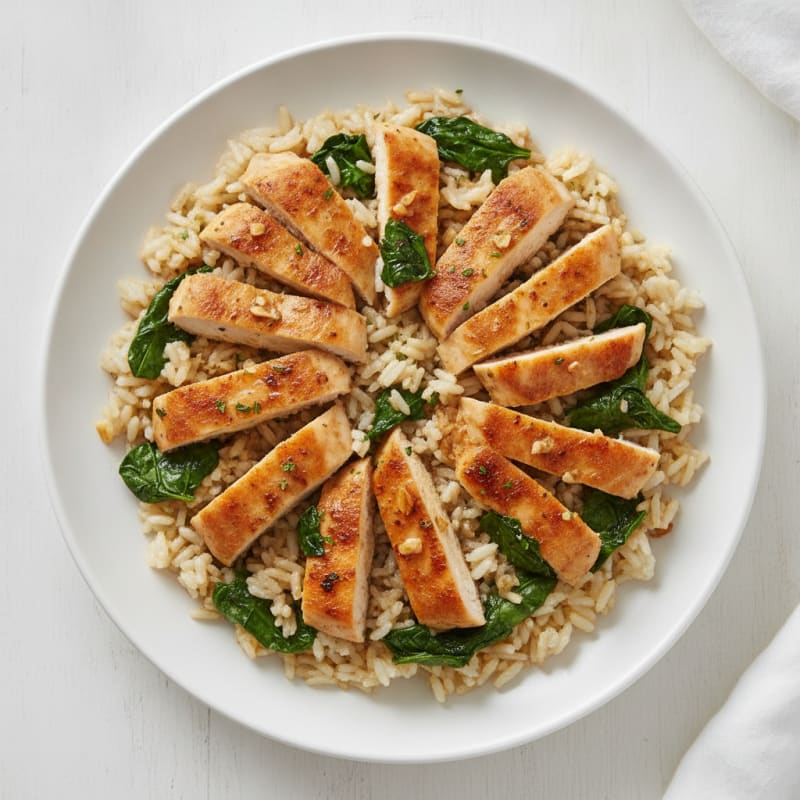 Garlic Butter Chicken and Rice Skillet
