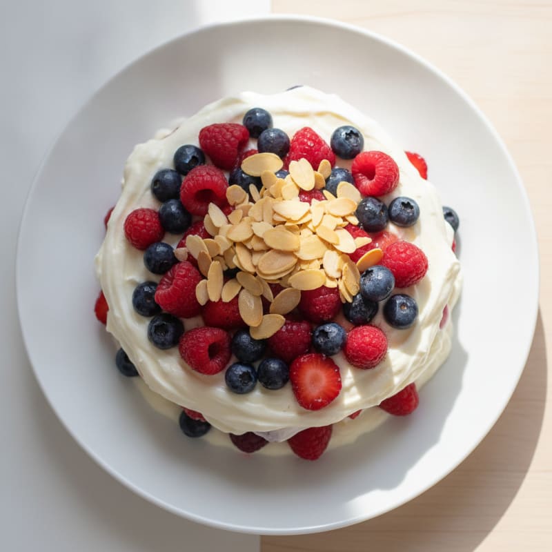 Creamy Greek Yogurt Protein Parfait with Mixed Berries and Almonds
