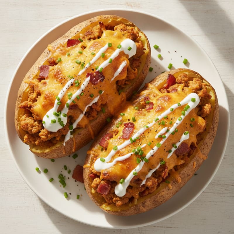 Bacon Cheddar Stuffed Potatoes