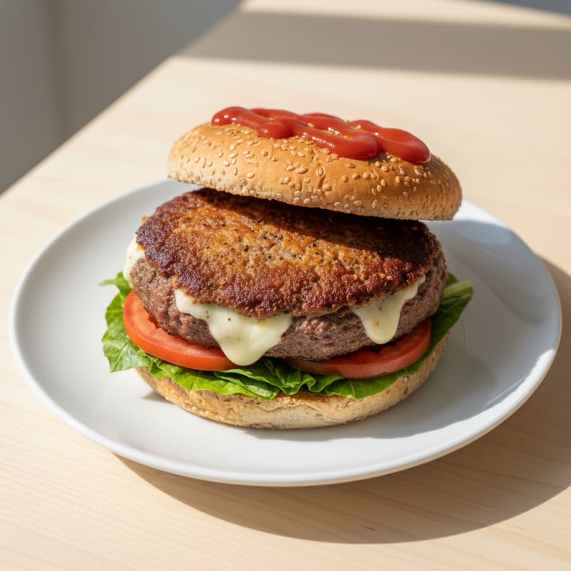 Mozzarella Stick Beef Burger
