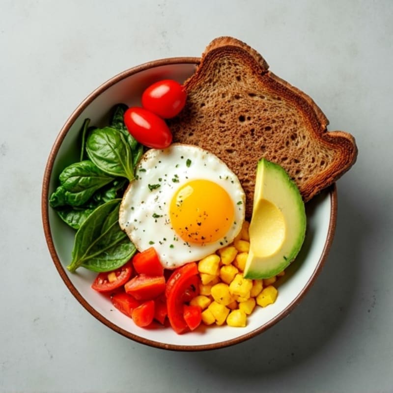 Protein-Packed Veggie and Egg White Scramble Bowl