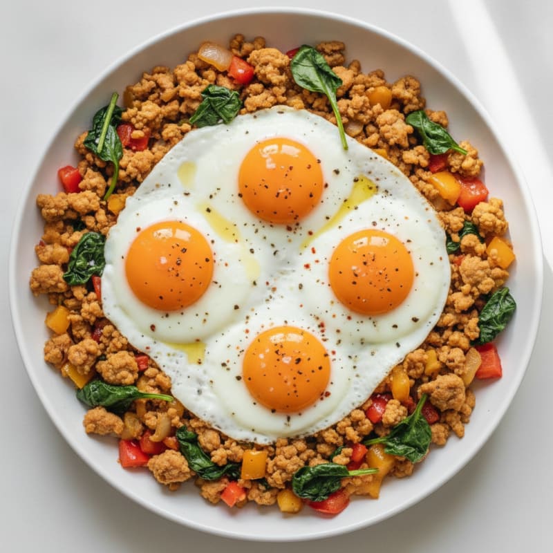 Loaded Turkey and Egg Breakfast Skillet