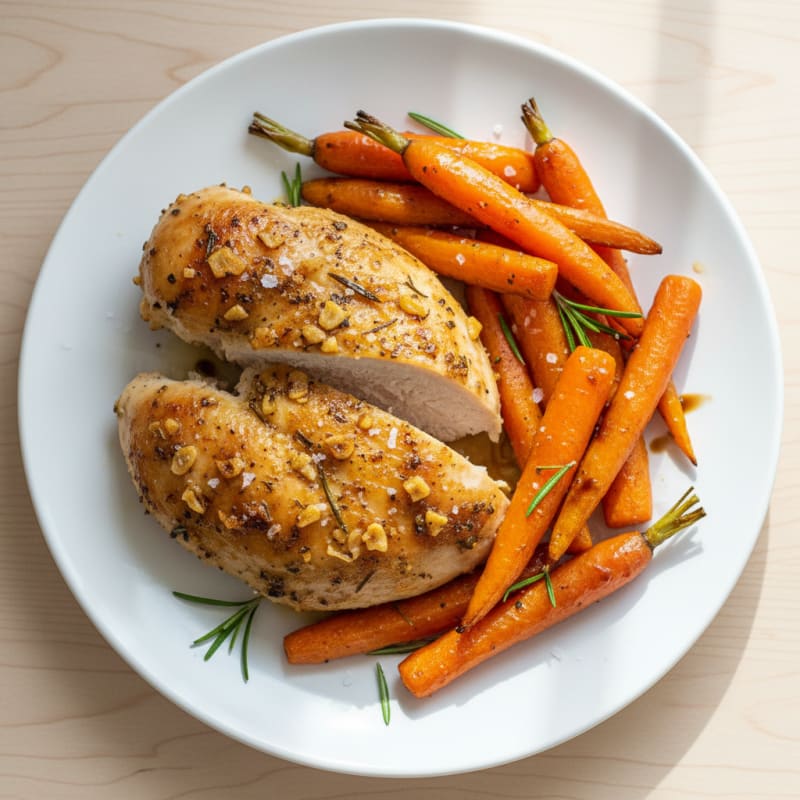 Garlic Herb Roasted Chicken with Root Vegetables