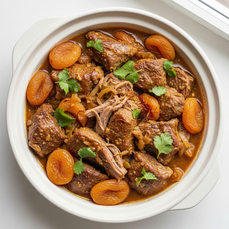 Tender Spiced Lamb Tagine with Apricots