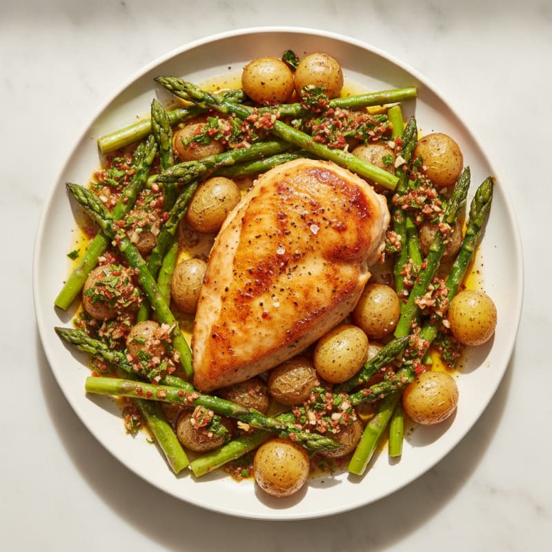 Sumac-Lemon Roasted Chicken and Asparagus