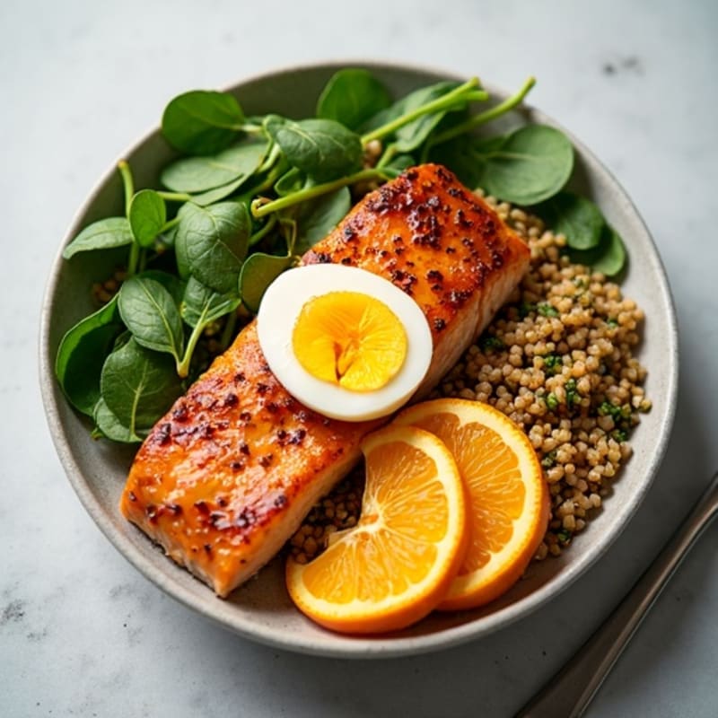 Citrus-Glazed Salmon Power Bowl with Crunchy Greens