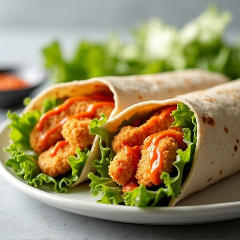 Crispy Buffalo Ranch Chicken Wraps