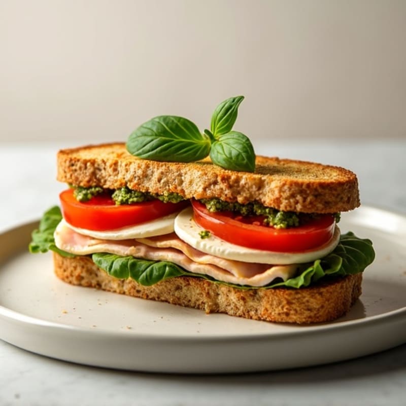 Fresh Mozzarella and Tomato Pesto Melt