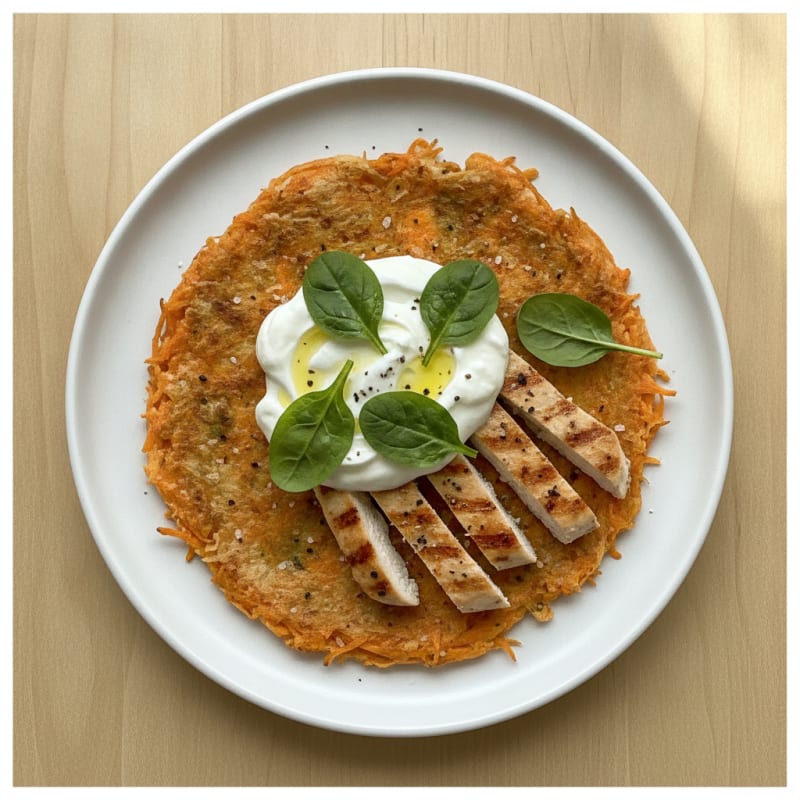 Grilled Chicken Carrot Tortilla with Greek Yogurt