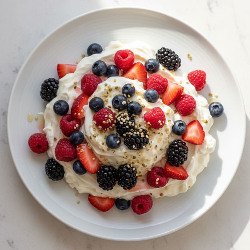 Greek Yogurt with Mixed Berries and Protein Powder