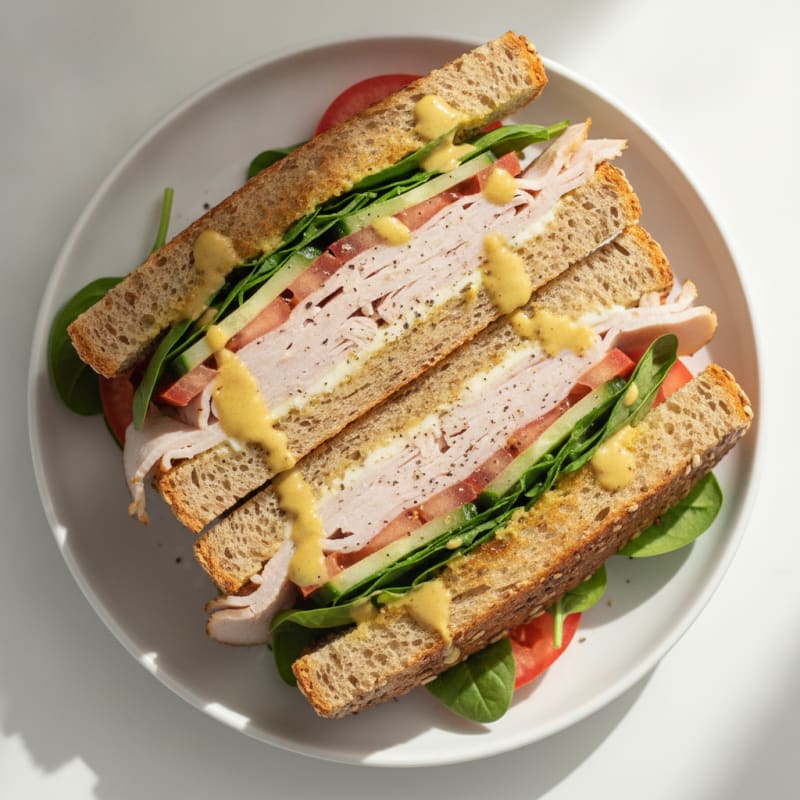 Smoked Turkey and Provolone Sandwich