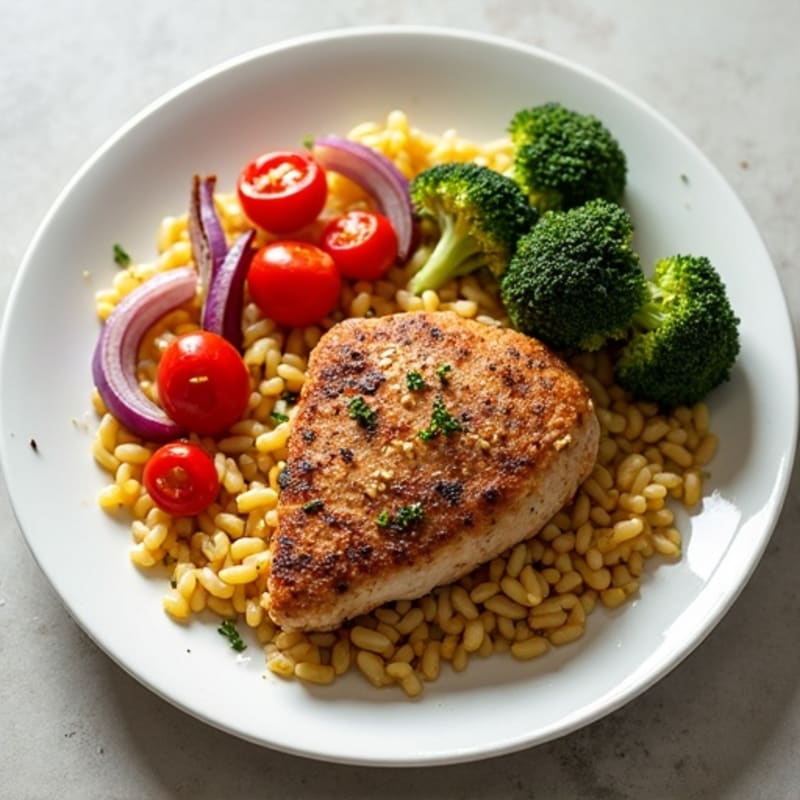 Savory Ground Chicken and Roasted Vegetables