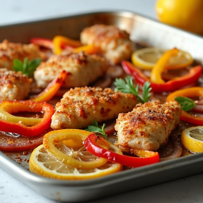 Sheet Pan Citrus-Garlic Chicken Fajitas with Crispy Peppers and Onions