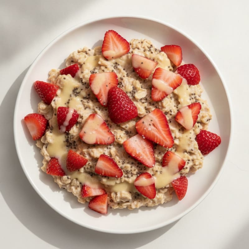 Strawberry Shortcake Overnight Oats