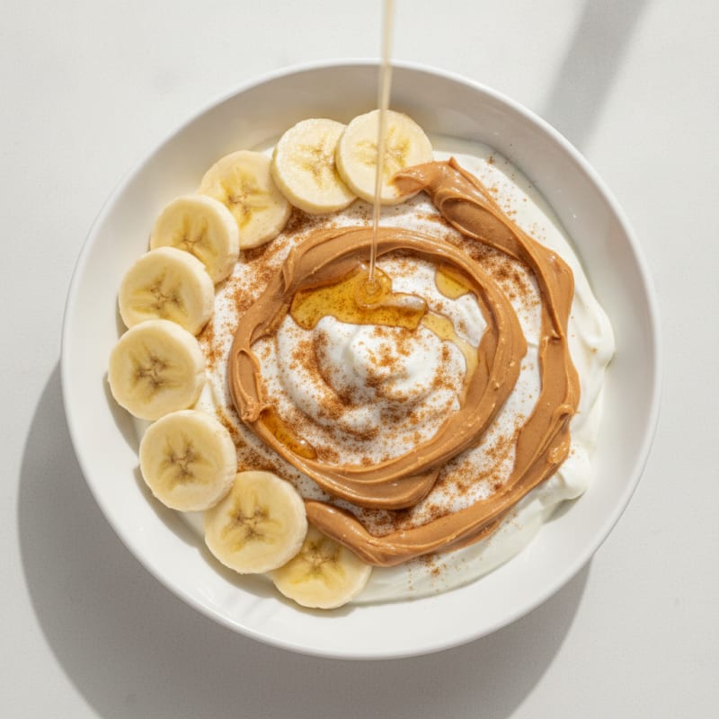 Vanilla Cinnamon Yogurt with Peanut Butter Banana