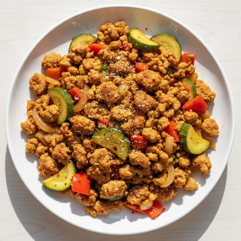 Savory Ground Turkey and Vegetable Skillet