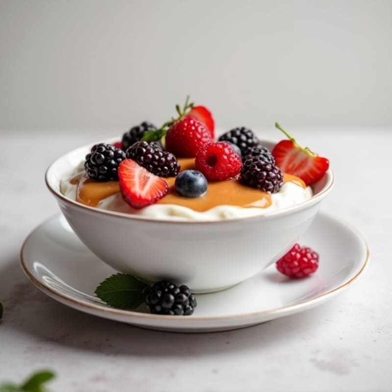 Creamy Greek Yogurt Protein Bowl with Berries and Almond Butter
