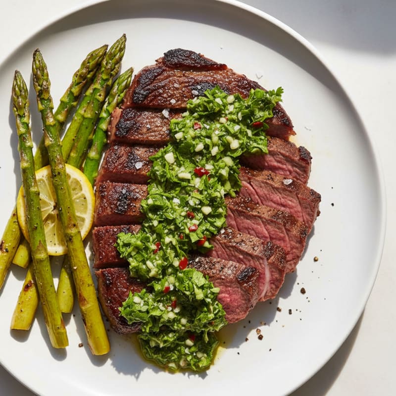 Smoky Grilled Steak with Zesty Chimichurri
