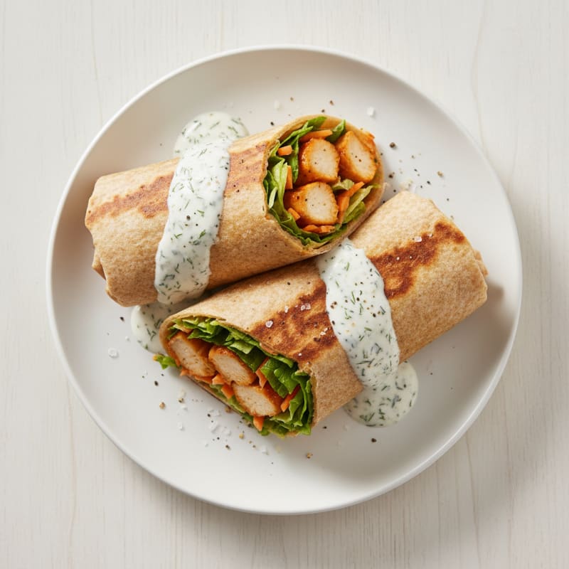 Crispy Buffalo Ranch Chicken Wraps
