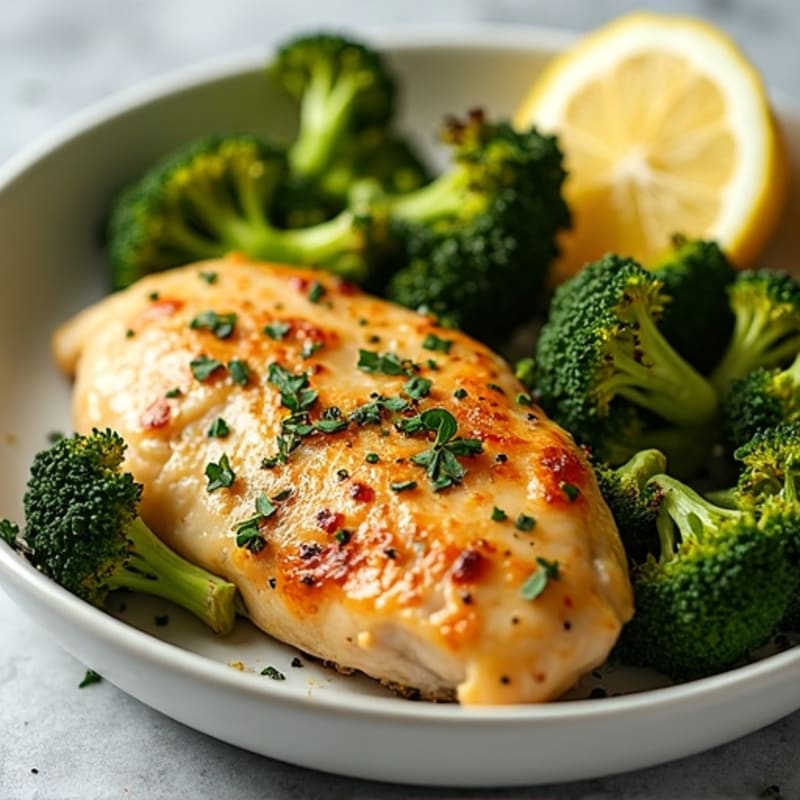Sheet Pan Lemon Garlic Chicken and Roasted Broccoli