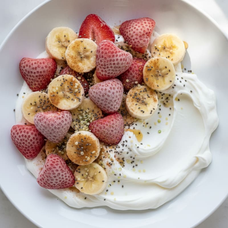 Creamy Strawberry Banana Protein Bowl