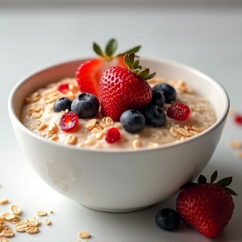 Creamy Protein Oatmeal with Fresh Berries