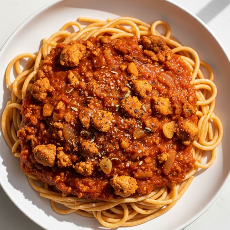 Classic Spaghetti with Rich Marinara Sauce