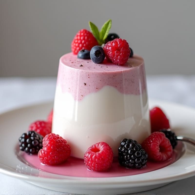 Greek Yogurt Protein Mousse with Mixed Berries