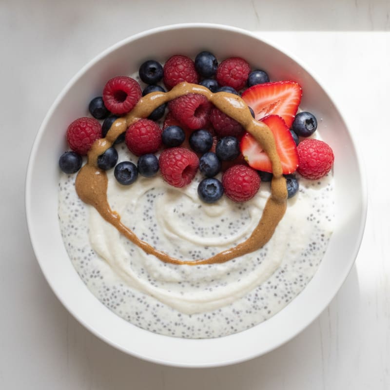 Creamy Protein Berry Chia Pudding